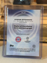 Stefan Effenberg - FC Bayern Munchen - 2025 Topps UCL Marks of Excellence Autograph ME-SE1 23/99 (back)