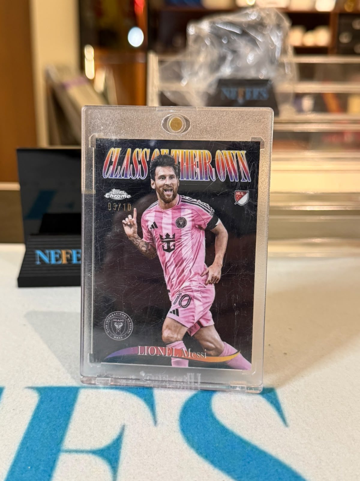 Lionel Messi front - 2025 Topps Chrome MLS Class of Their Own Black Refractor 03/10