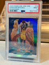 Donovan Mitchell 2020-21 Panini One and One Downtown PSA 9 card front