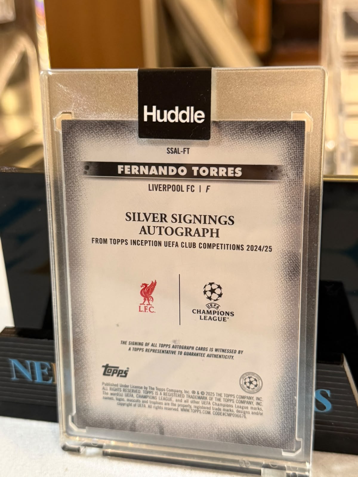 Fernando Torres 09/10 Legends Silver Signings Autograph (SSAL-FT) – 2024/25 Topps Inception UEFA Club Competitions, back