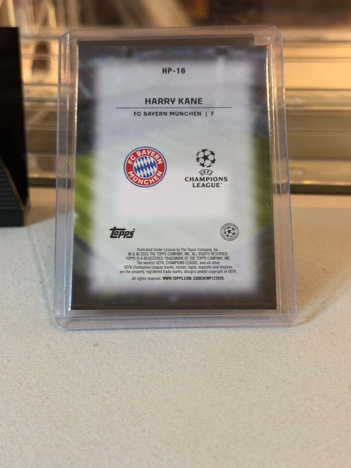 Harry Kane #HP-16 Home Advantage 2025-26 Topps UEFA Champions League - back