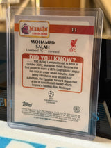 Mohamed Salah 19/35 Base #11, Black parallel – 2024/25 Topps Merlin, back