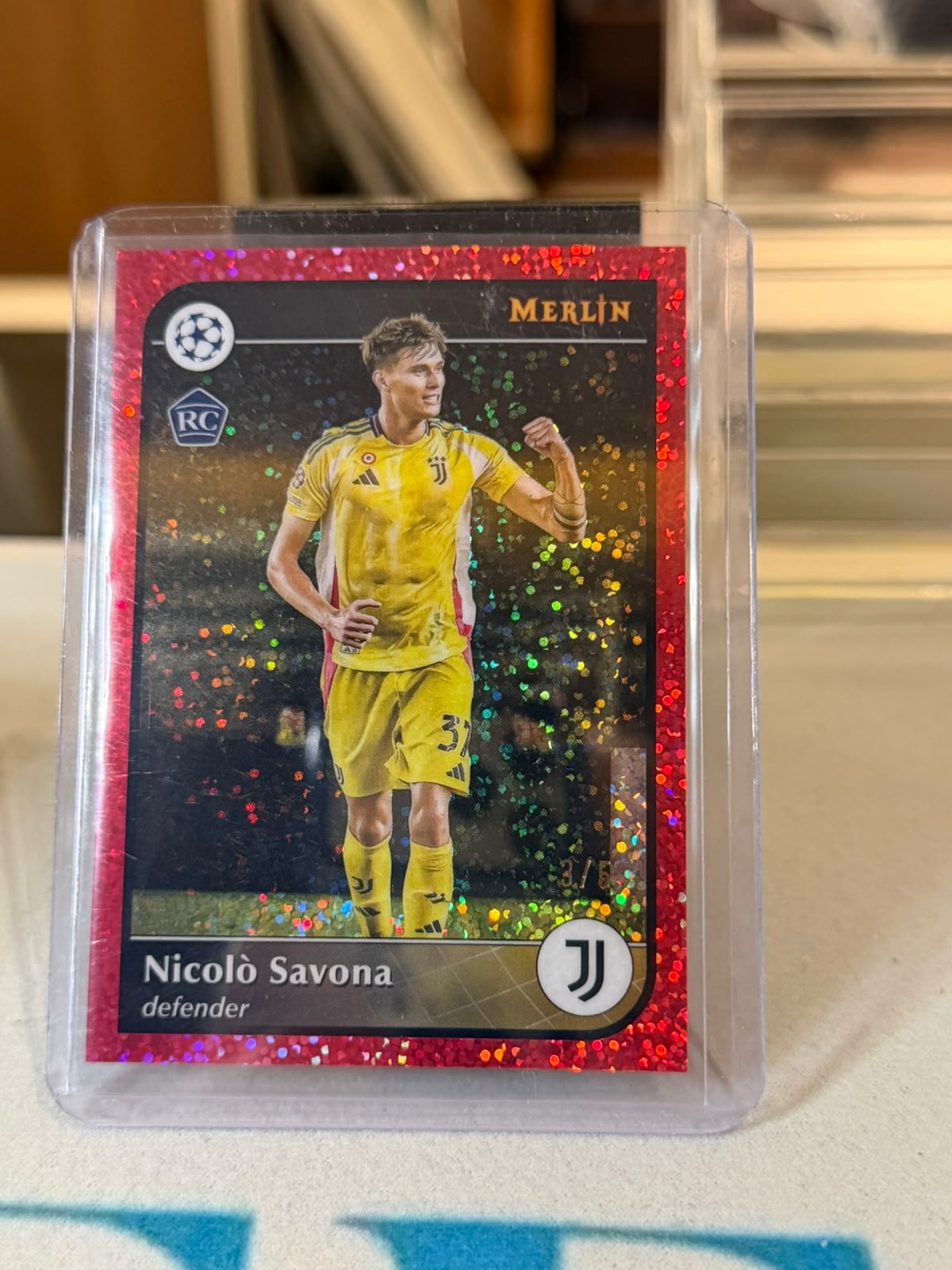 Nicolò Savona front - 2024/25 Topps Merlin Collections UEFA Champions League 3/5