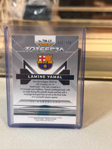 Lamine Yamal Barcelona Panini Obsidian Trifecta triple relic card image 1