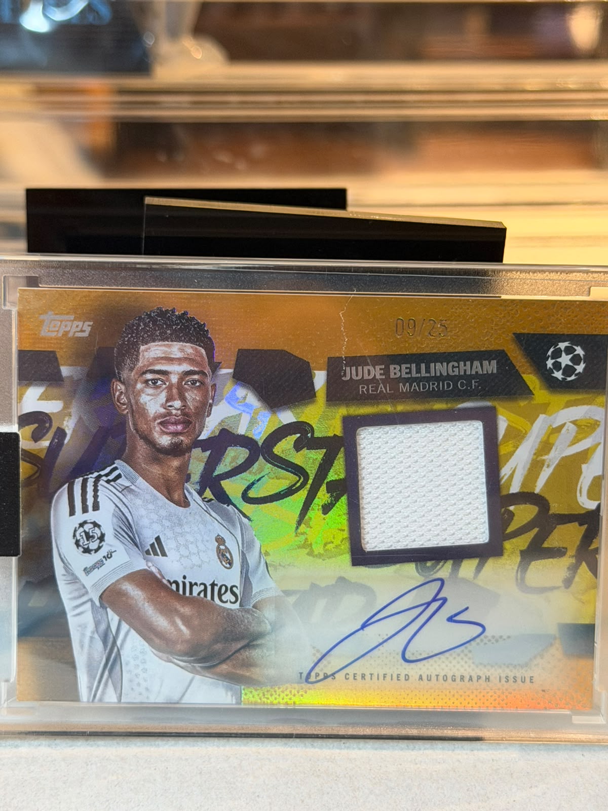 C0000642 Jude Bellingham Real Madrid Topps UCC 25/26 Superstar Autographed Relic TSAR-JB 09/25 front