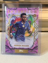 Estevao Willian Chelsea 2025-26 Topps Inception UEFA Champions League Emerging Stars RC Pink Parallel 56/75 card front