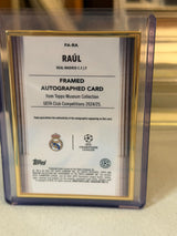 Raúl back - 2024/25 Topps Museum Collection UEFA Club Competitions Framed Autograph 19/75