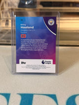 Erling Haaland Manchester City 2025-26 Topps Chrome Premier League Gold Premier League Logo Parallel 45/50 - back