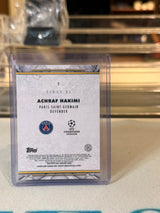 Achraf Hakimi Paris Saint-Germain 2025-26 Topps Inception UEFA Champions League First XI Purple Parallel 57/75 card back