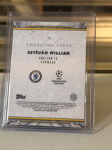 Estevao Willian Chelsea 2025-26 Topps Inception UEFA Champions League Emerging Stars RC Pink Parallel 56/75 card back