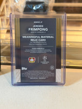 Jeremie Frimpong - 2025 Topps Museum Collection UEFA Club Competitions Meaningful Material Relic MMSR-JF 05/10 - Back