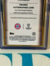 Robert Lewandowski 10/75 Framed Autographed Card – Topps Museum Collection UEFA Club Competitions 2024/25 – FC Barcelona trad
