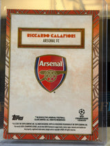 Riccardo Calafiori back - 2024/25 Topps Deco UEFA Club Competitions Red 05/10