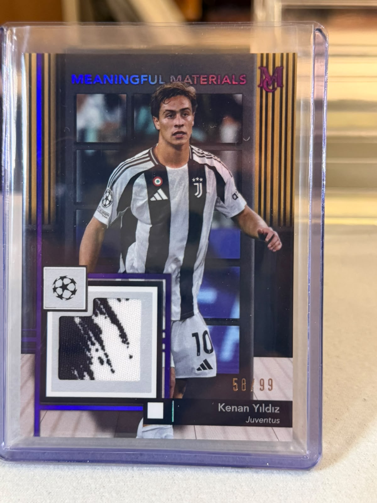 Kenan Yıldız front - 2024/25 Topps Museum Collection UEFA Club Competitions 58/99