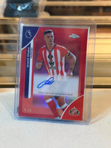 Granit Xhaka 2026 Topps Chrome Premier League Authentic Autograph Red refractor - front