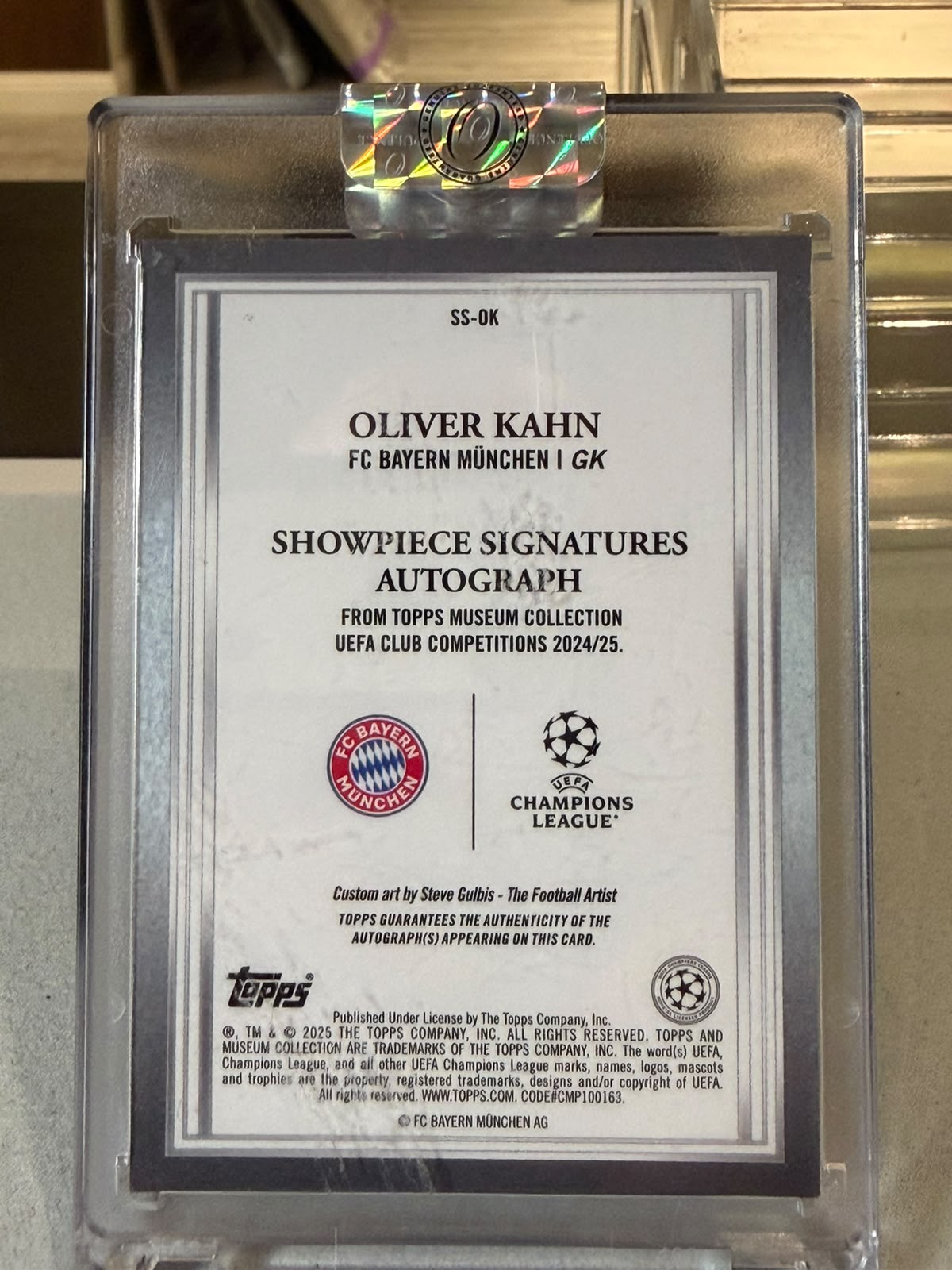 FC Bayern batch card SKU C0000479 back