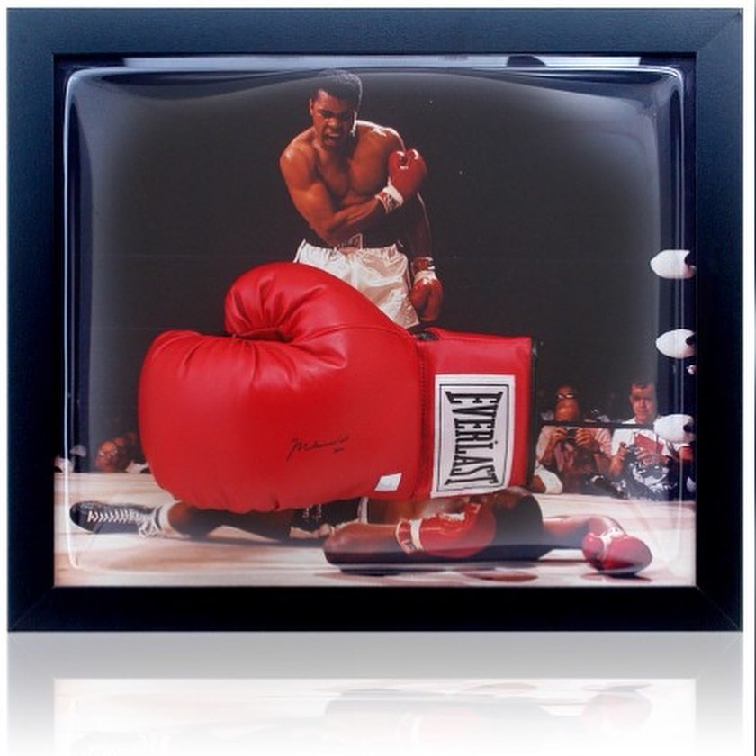 Framed Muhammad Ali Signed Glove