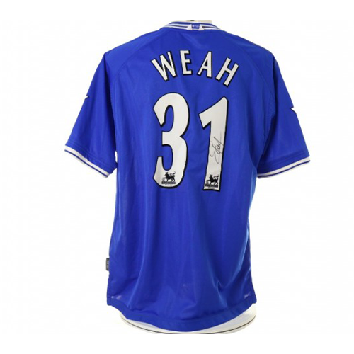 Weah Official Chelsea Signed Shirt, 1999/00