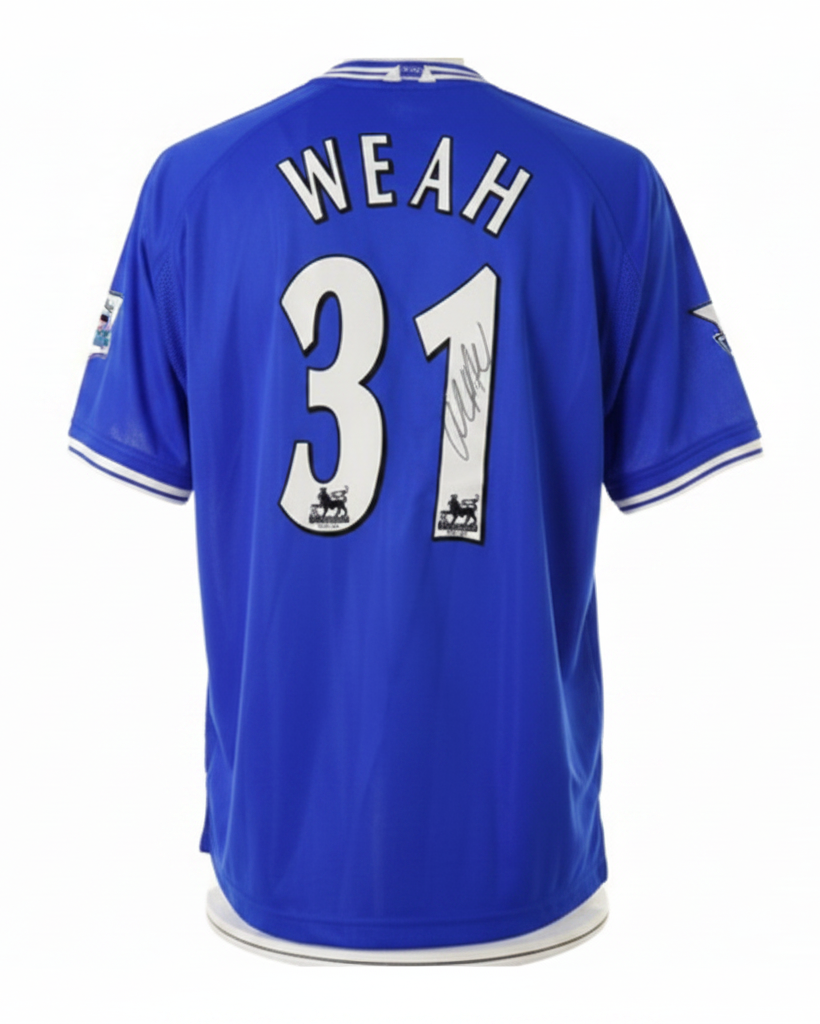 Weah Official Chelsea Signed Shirt, 1999/00