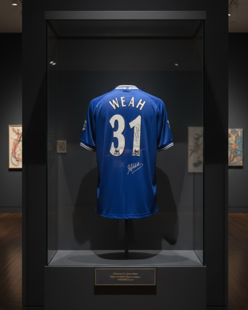 Weah Official Chelsea Signed Shirt, 1999/00