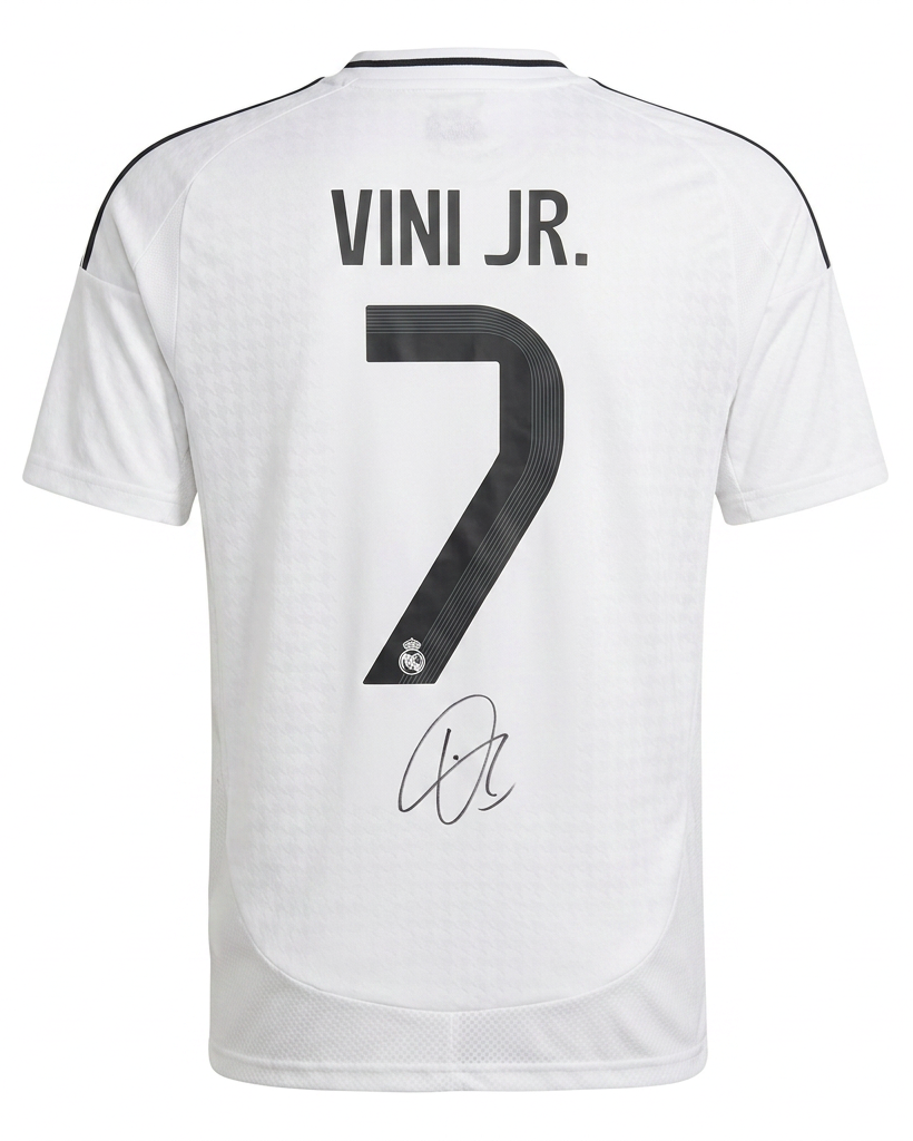 Vinícius Jr Hand-Signed Real Madrid 2025/26 Home Shirt | #7 | COA Included