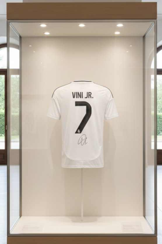 Vinícius Jr Signed Real Madrid 2025/26 Home Shirt, signature detail