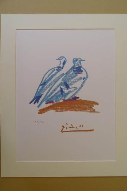 "Doves" lithograph by Pablo Picasso — full view