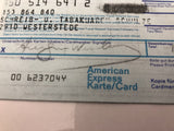 Additional view of the Andy Warhol signed American Express receipt set