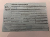 Close-up of Andy Warhol's signature on the American Express receipt