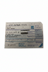 American Express receipt signed by Andy Warhol, 1980, front view