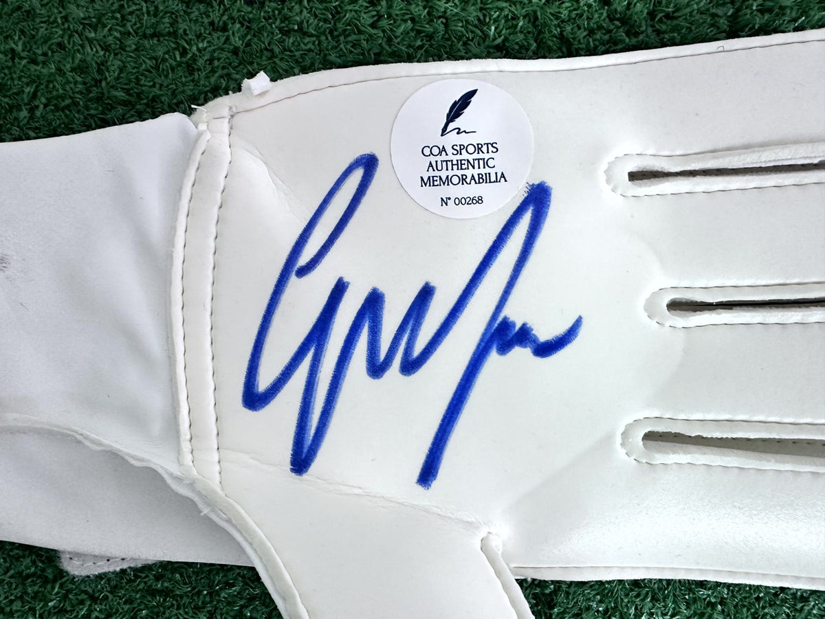 Palm view of the Adidas match-issued goalkeeper glove