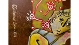 "Alcide Cassé" by Cécile Guicheteau — oil on Corten metal, side angle detail