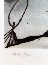 "Alice in Wonderland" lithograph by Salvador Dalí — embossed publisher stamp detail