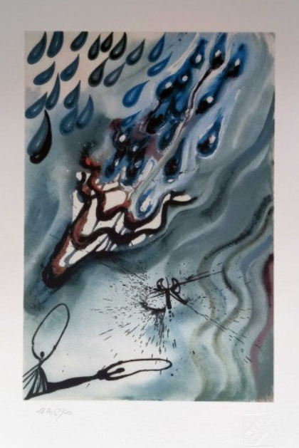 "Alice in Wonderland" lithograph by Salvador Dalí — full view