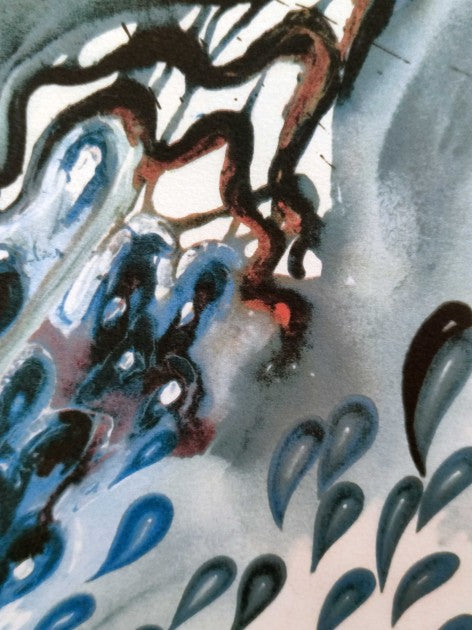 "Alice in Wonderland" lithograph by Salvador Dalí — margin and edge detail