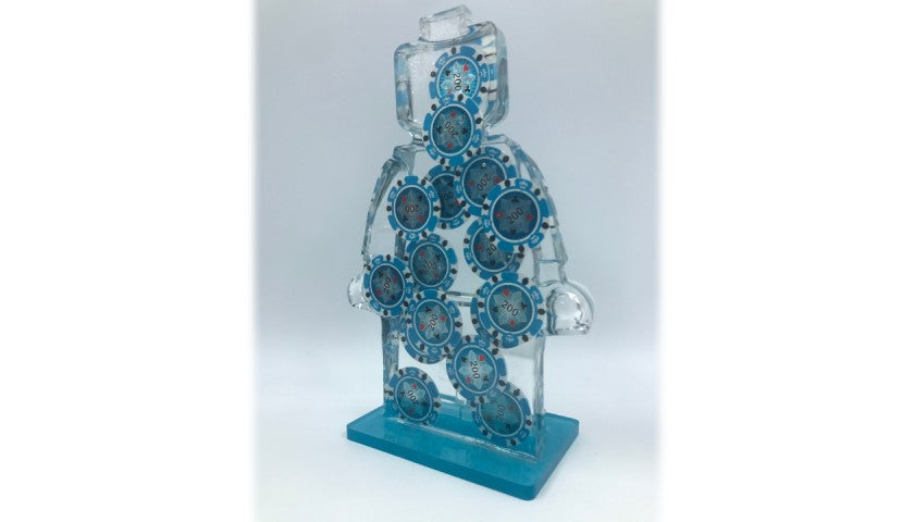 "Alter Ego Fiches 385" - Sculpture by Alessandro Piano, front view