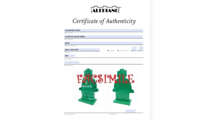 "Alter Ego Fiches 385" - Sculpture by Alessandro Piano, certificate of authenticity