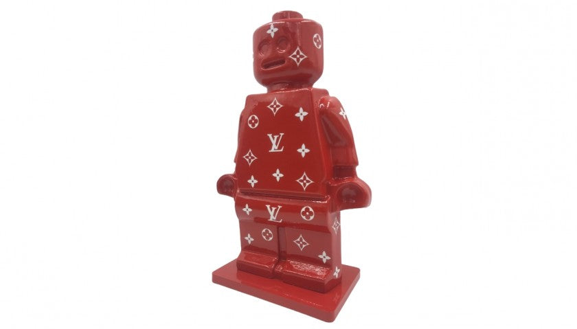 "Alter Ego Oscar Red" - Sculpture by Alessandro Piano, back view
