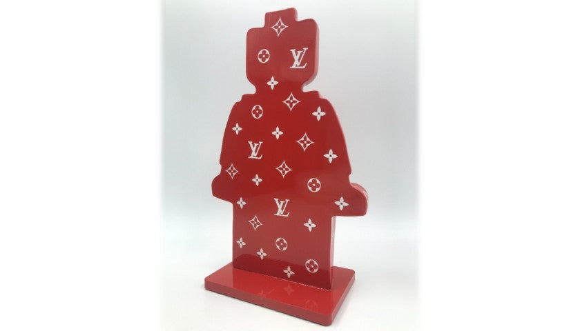 "Alter Ego Oscar Red" - Sculpture by Alessandro Piano, detail view