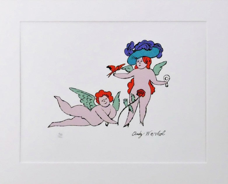 "Angels" lithograph by Andy Warhol — detail view