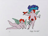 "Angels" lithograph by Andy Warhol — detail view