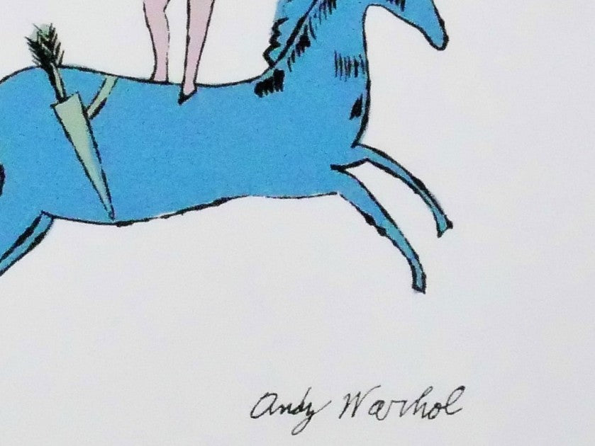 "Angels" lithograph by Andy Warhol — signature detail