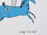 "Angels" lithograph by Andy Warhol — signature detail
