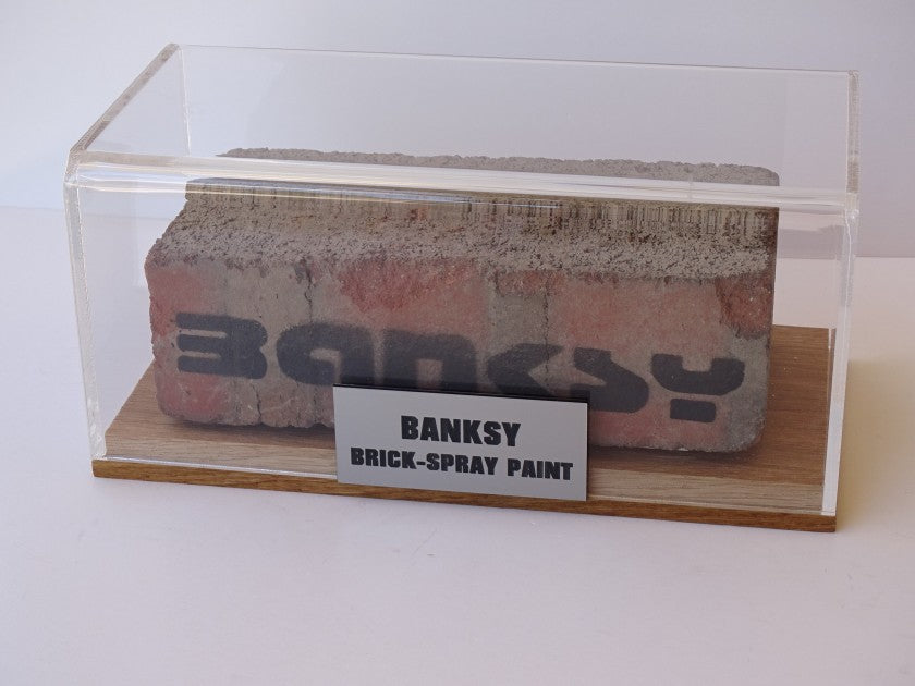 "Brick-Spray Paint" Banksy (attributed), back view