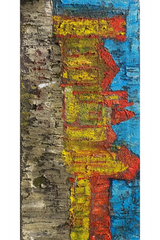 "City Life" by Orsini Mizzan — acrylic on canvas, full view