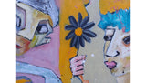 "Freaks" by Cécile Guicheteau — mixed media on cardboard, side angle detail