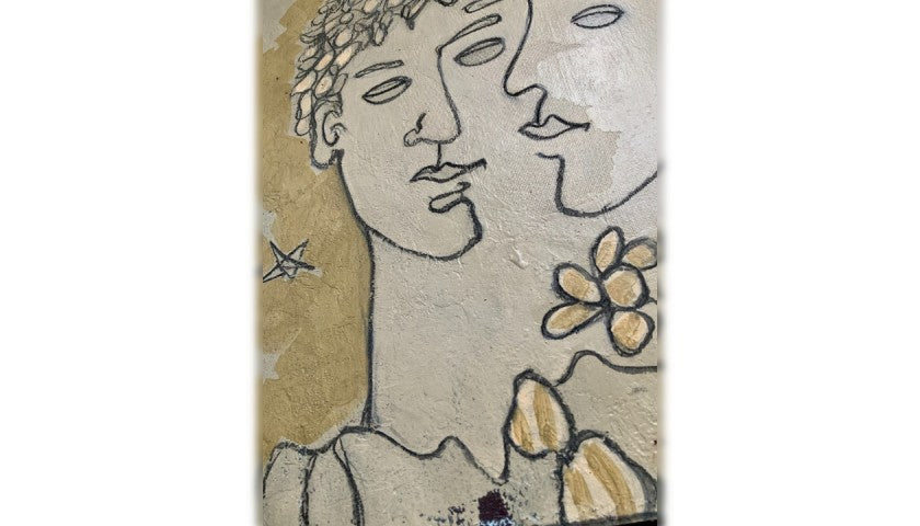 "Gustave" by Cécile Guicheteau — multilayer graffiti technique, close-up detail