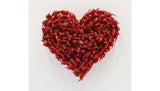 "Heart" by Alessandro Padovan — 3D screw art, detail view