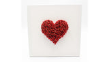 "Heart" by Alessandro Padovan — 3D screw art, detail view