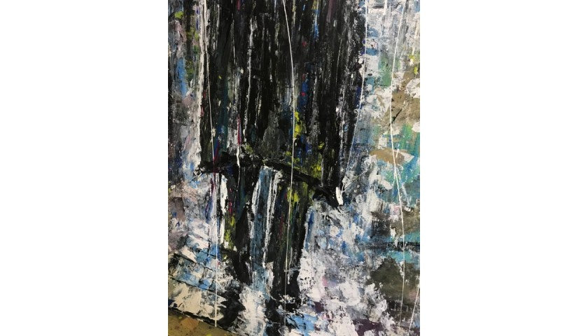 "Infinity" by Biagio Occhipinti — acrylic and enamel on plywood, close-up detail